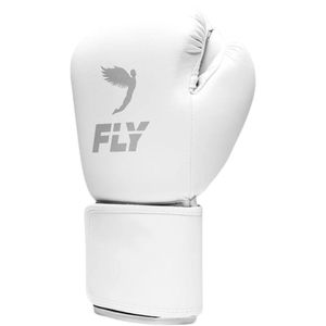 ถุงมือชกมวยหนังวัวแท้สีขาว Fly Boxing Superloop Team - Product Image 2