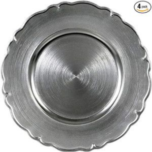 Platos de Presentación Redondos de Metal Esmaltado para Mesa, Vajilla para el Hogar y Bodas - Product Image 2