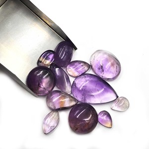 Lot de pierres précieuses en améthyste naturelle, formes variées, cabochons, 11-50 mm, pour la création de bijoux faits main - Product Image 4