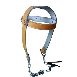 A practical choice for gym users this leather weight lifting head harness allows smooth during neck workouts with adjustaable - Product Image 6
