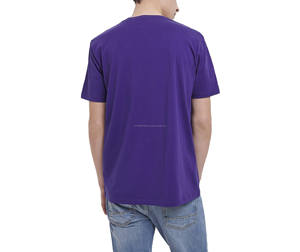 เสื้อยืดคอกลมผู้ชาย ผ้าฝ้าย 100% ป้องกันรอยยับ ระบายอากาศได้ดี สกรีนโลโก้ตามสั่ง ลายพื้นเรียบ - Product Image 4