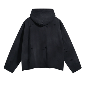 Sudadera con Capucha Oversize de Poliéster 210gsm con Tinte Pigmentado, Lavado Ácido, Transpirable y Efecto Desgastado para Hombre - Product Image 2