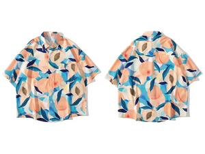 Nouvelle chemise hawaïenne pour homme, style streetwear hip-hop, imprimé pêche, chemise de plage décontractée à manches courtes - Product Image 3