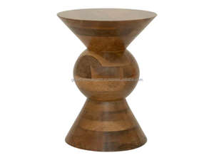 Lustro Solid Mango Wood Coffee Table Handcrafted Modern Design Natural Finish - Product Image 5