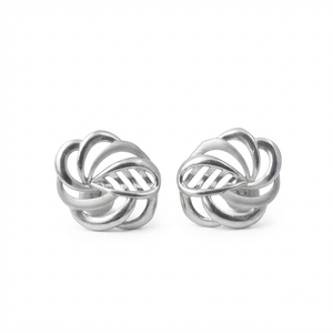 DIVYORO INTERTWINED <b>SILVER</b> <b>STUDS</b> EARRING - Product Image 1