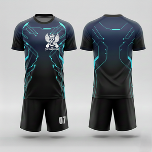 Conjunto de Uniforme de Fútbol Sublimado con Logotipo Personalizado, Uniformes de Entrenamiento de Secado Rápido, Equipación de Club, Estilo Retro, Corte 100% Automatizado - Product Image 1