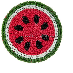 Sous-verres d'animaux traditionnels brodés de manière unique Tapis/tampons en verre écologiques Perles Style classique Couleur personnalisée personnalisée - Product Image 3