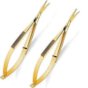 Professional Stainless Steel <b>Micro</b> Spring Scissors Straight Tip Eyebrow <b>Extension</b> Precision Beauty Scissors Multi Color - Product Image 3