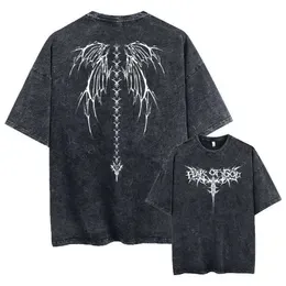 T-shirt homme surdimensionné, prix usine, imprimé vintage, effet vieilli, coton lourd, style streetwear - Product Image 3