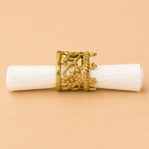 Elegant Gold Napkin <b>Rings</b> Set of 2 Durable and Stylish Perfect for Weddings Dinners or Special Occasions - Product Image 5