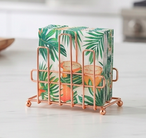 Elegante Porta Servilletas de Alambre Metálico, Diseño Duradero con Acabado en Cobre, Perfecto para la Organización de la Mesa y Decoración del Comedor - Product Image 5