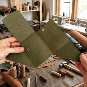 Genuine Leather Stitch less <b>Wallet</b> Minimal <b>RFID</b> <b>Blocking</b> Slim <b>Wallet</b> Card Holder for Men Gift LSW-0052 - Product Image 1