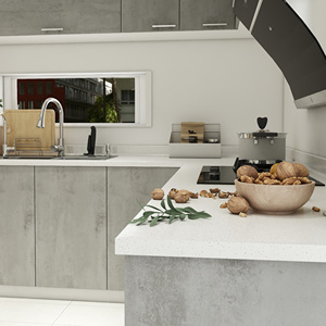 Cuisine sur mesure JY Project, fabrication Vietnamienne, style européen moderne, en MDF et mélamine, ensemble complet de luxe avec évier. - Product Image 5