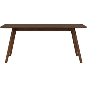 Modern Mid Century Solid Wood <b>Dining</b> <b>Table</b> Dark Cocoa Ash Veneer <b>Top</b> Rectangular Splay Leg Kitchen Dinner <b>Table</b> for Farmhouse - Product Image 3