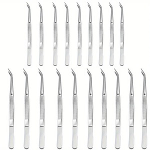 Pinzas con Puntas Dentadas, Alicates Metálicos Duraderos para Agarre Preciso, Herramientas de Laboratorio y Manualidades, Juego de Pinzas de Acero Inoxidable - Product Image 2