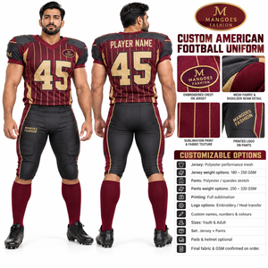 Conjunto de Pantalones y Camiseta de Fútbol Americano Sublimados Personalizados Profesionales, Ligeros, de Spandex/Poliéster, Antibacterianos - Product Image 6