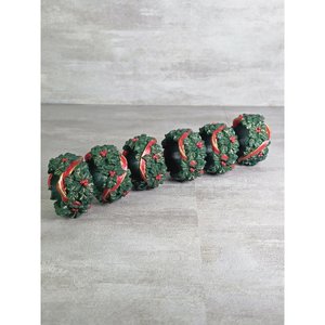 Christmas Resin Eco-Friendly Napkin <b>Rings</b> Green <b>Wreath</b> Design 5 Cm Width Traditional Luxury Wedding Party Table Decoration - Product Image 1