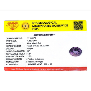 Loose Amethyst Gemstone 6.8 Carat Faceted Cut for Fine Jewelry - Product Image 4