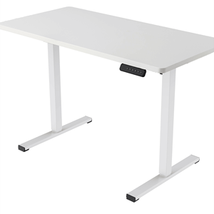 Scrivania Elettrica Regolabile in Altezza con Telaio Bianco, Postazione di Lavoro per Casa e Ufficio, Scrivania Sit-Stand - Product Image 5