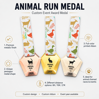 Médaille de récompense personnalisée en alliage de zinc, style sportif, durable, avec finition polie et époxy, pour événements de marche/course