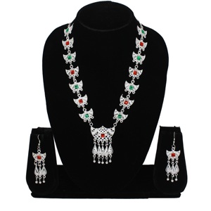 Mahavir Imitation Jewellery Women's Gold Plated Alloy Ethnic Geometric Set Bridal <b>Wedding</b> Engagement Party <b>Gift</b> Anniversary - Product Image 6