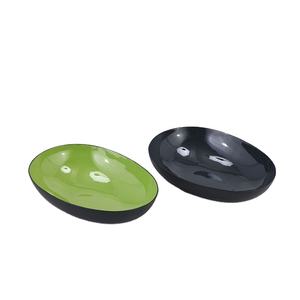 Bol à fruits en métal émaillé bicolore fait main de luxe, très tendance et très apprécié, bol décoratif haut de gamme pour soupe et riz, ensemble cadeau attrayant - Product Image 4