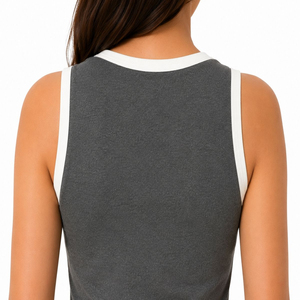 Women Custom Color Knitted Short Sleeveless Tank Top Soft Stretchable Fabric Premium Design Eco-Friendly Lightweight Summer - Product Image 5
