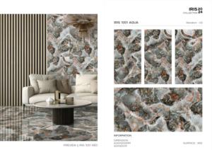 Azulejos de porcelana con superficie irisada en tamaño 60x120cm 600x1200mm 24x48 para proyectos de diseño de paredes y suelos interiores de lujo. - Product Image 3