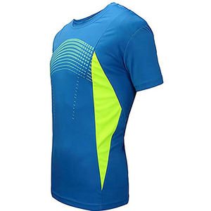 เสื้อยืดสีเขียวนีออนสำหรับผู้ชาย ลายกราฟิกดีไซน์แบบสปอร์ต ระบายอากาศได้ดี ผลิตจากโพลีเอสเตอร์ แขนสั้น สวมใส่สบาย เหมาะสำหรับออกกำลังกาย เล่นกีฬา และใส่ในช่วงฤดูร้อน - Product Image 6