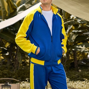 Poliéster Unisex lujo apilado chándal hombres Sudadera con capucha Jogger conjunto invierno grueso liso personalizado ropa deportiva chándal - Product Image 3