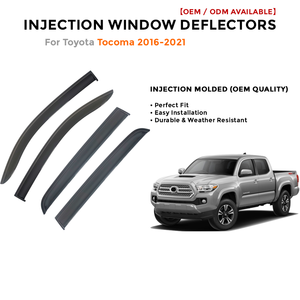 Deflector de Viento Cromado para Toyota Hilux 2016-2021, Protector de Lluvia, Visera para Ventana de Coche, Visera Completa Negra - Product Image 2