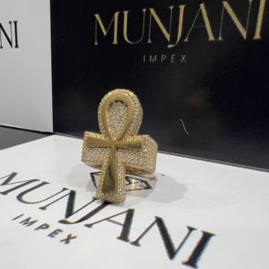 Anillo Chapado en Oro con Diamantes VVS, Anillos de Boda con Moissanita VVS, Anillo de Plata 925 con Moissanita VVS Elegante para Mujer - Product Image 4