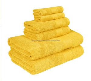 Ensemble de serviettes de bain en coton premium 6 pièces séchage rapide |   Vente en gros d'usine - Product Image 1