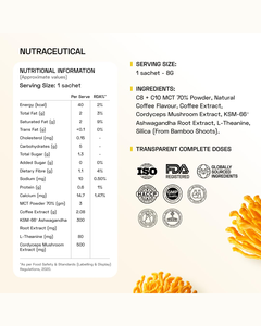 กาแฟเห็ดถั่งเช่าออร์แกนิก รสชาติกาแฟธรรมชาติ ผสมผสานซูเปอร์ฟู้ดเพื่อพลังงาน ความมีชีวิตชีวา และสุขภาพที่ดี - Product Image 3