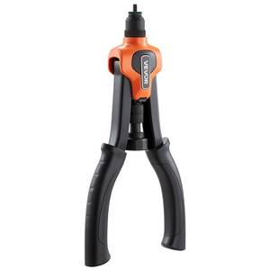 Kit d'outils à rivets à deux mains de 14 pouces, 7 mandrins, 70 écrous, taille métrique SAE M6 M8 M10 10-24 1/4-20 5/16-18, réparation automobile - Product Image 1