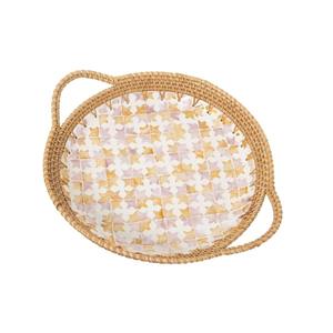 Bandeja de Servir de Bambú y Ratán para Decoración del Hogar con Diseño Bohemio de Madreperla, Multifuncional, Hecha en Vietnam - Product Image 2