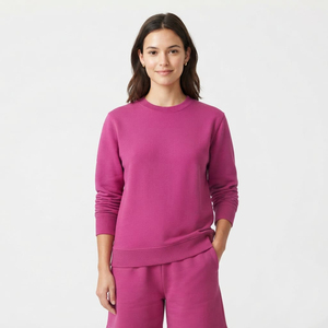 Sudadera de Cuello Redondo para Mujer, de Alta Calidad, Corte Holgado, Felpa Suave, con Logotipo Personalizado, Ropa Casual de Invierno, Venta al Por Mayor - Product Image 1