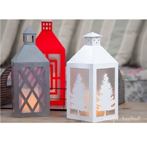 Farol Rojo de Hierro de Diseño Moderno para Entrada de Casa, Decoración Interior de Hotel, Forma Personalizable, Farol Ecológico de Alta Calidad - Product Image 4