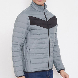 <b>Men</b> Puffer <b>Jacket</b> Comfortable <b>Warm</b> Reversible Breathable Lightweight Front Logo for Winter Layering Travel Casual Outfits - Product Image 2