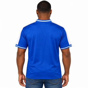 Maillot de football Phi Beta Sigma bleu roi et blanc, col en V, manches courtes, avec lettres grecques, pour hommes, idéal pour le sport et la fraternité athlétique - Product Image 2