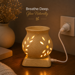 Factory Price Ceramic Electric Aroma Oil <b>Diffuser</b> Lamp | Handcrafted Essential Oil Burner Table <b>Diffuser</b> for Home Decor Gift - Product Image 2