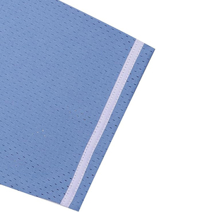 Maillot de baseball en maille bleu ciel avec rayures blanches – Uniforme d'équipe rafraîchissant pour l'entraînement estival - Product Image 4