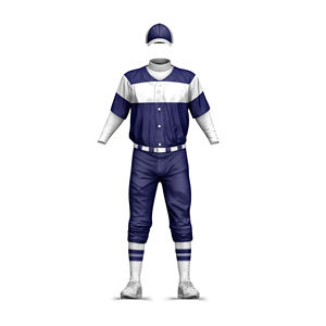 New Arrival Sports Wear 100% Polyester Fabric Baseball Uniform <b>Best</b> Price Hot Sale Breathable Plus Size Baseball Uniform - Product Image 1