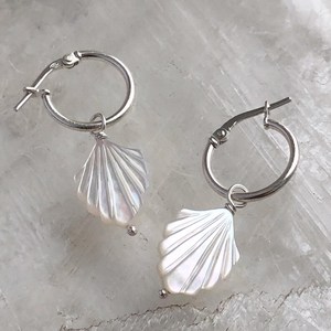 Boucles d'oreilles en coquillages naturels, bijoux en coquillages bruts, boucles d'oreilles circulaires en coquillages, bijoux en coquillages artisanaux pour fête, objets de collection. - Product Image 3