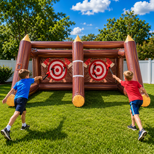 Jeu <span class=keywords><strong>de</strong></span> lancer <span class=keywords><strong>de</strong></span> haches gonflable commercial avec haches en mousse et souffleur d'air |   Taille personnalisée, graphismes sur mesure et service <span class=keywords><strong>de</strong></span> conception gratuit - Product Image 2