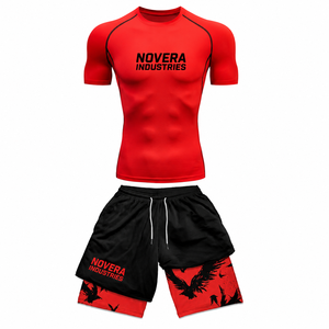 Ensemble Rash Guard et Short Premium pour Homme UPF 50+ - Tenue de Surf Légère et Compressante par NOVERA INDUSTRIES - Product Image 2