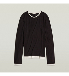 Ladies Double Sleeve T Shirt 2 In 1 Layered Design Cotton Casual Oversized Women Fashion Streetwear <b>Tops</b> Supplier - Product Image 6