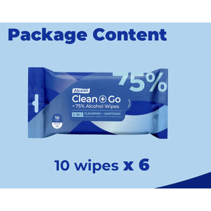 Lingettes Alcean 10 (lot de 6) - Lingettes classiques à 75% d'alcool - Product Image 2