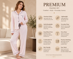 Conjunto de Pijama Casual al por Mayor con Diseño de Satán - Elegante Ropa de Dormir Rosa de Manga Larga con Ribetes en Contraste para Artículos de Descanso de Verano - Product Image 3