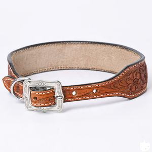 Collier pour chien en cuir de vache orné de perles, avec travail manuel et sculpture, fabricant en gros, sur mesure - Product Image 2